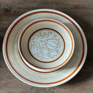 Set of 5 pcs Vendome Royal China Damask USA Vintage Crafted Unique Pattern